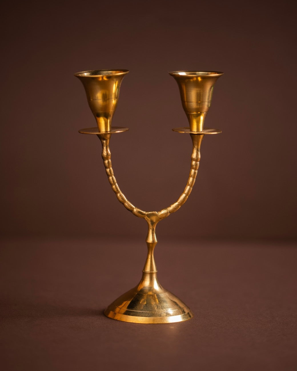 Double Brass Candelabra