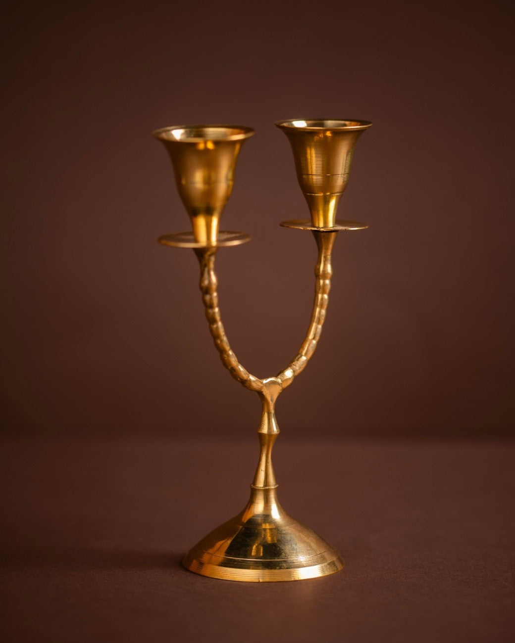 Double Brass Candelabra