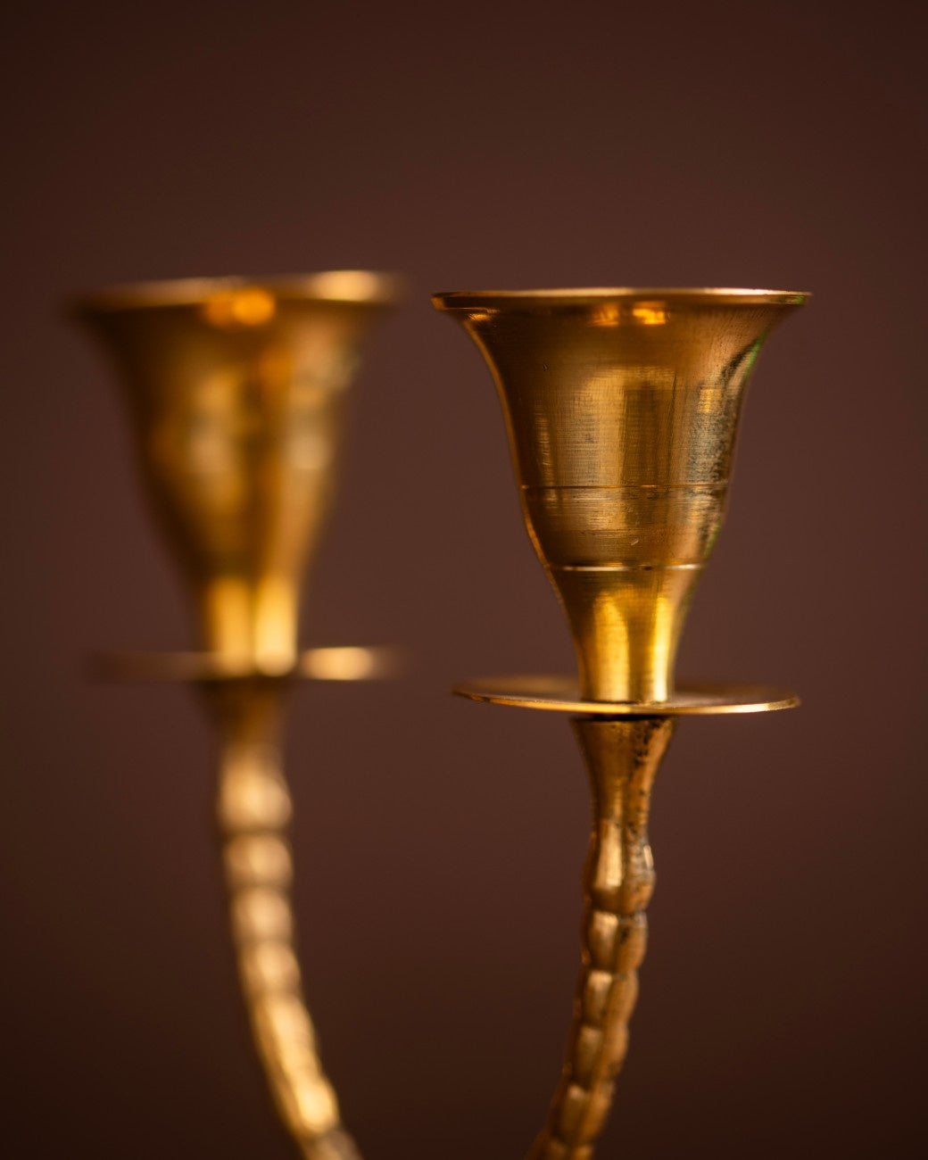 Double Brass Candelabra