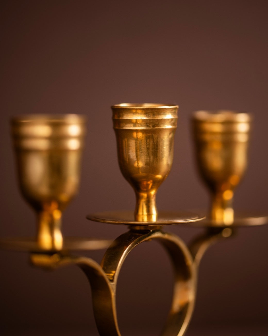 Triple Brass Candelabra