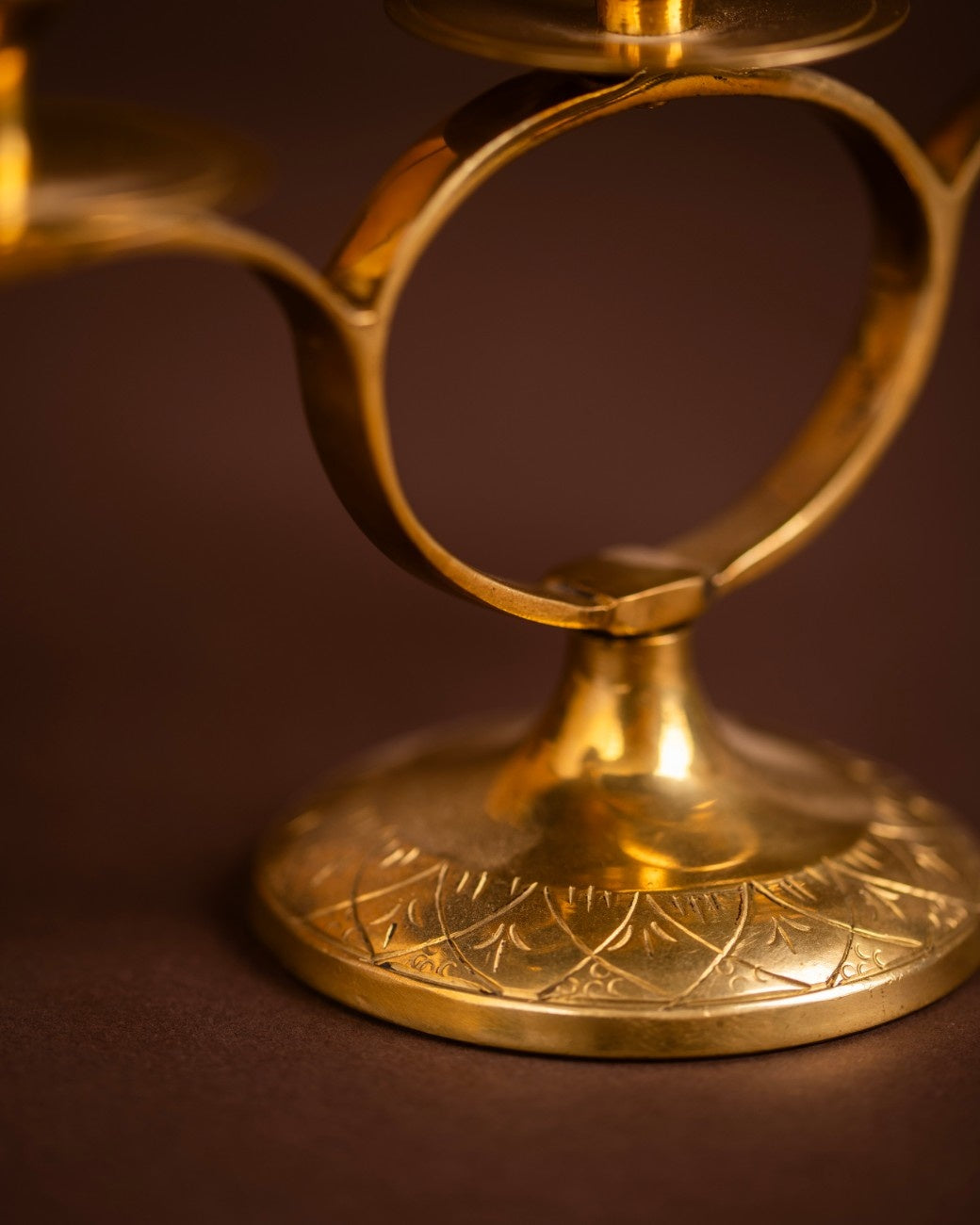 Triple Brass Candelabra