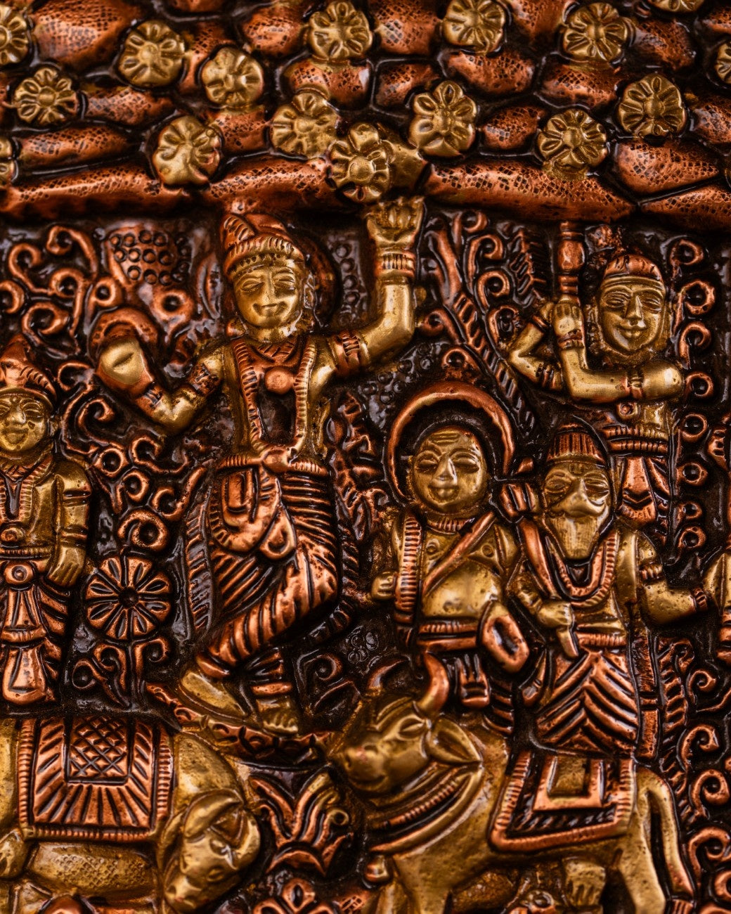 Decorative Brass and Copper Plaque