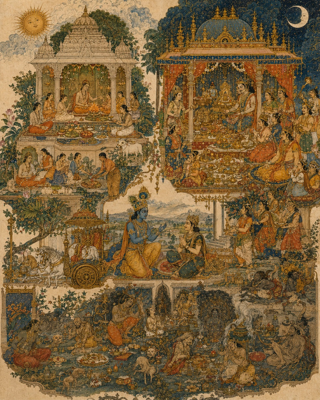 Ch. 17 'Shraddha' The Threefold Nature of Faith, Bhagavad Gita - Indian Epics Prints