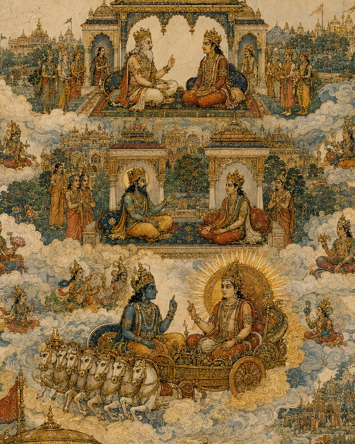 Ch.4 'Jnana' The Eternal Wisdom of the Divine, Bhagavad Gita — Indian Epics Prints