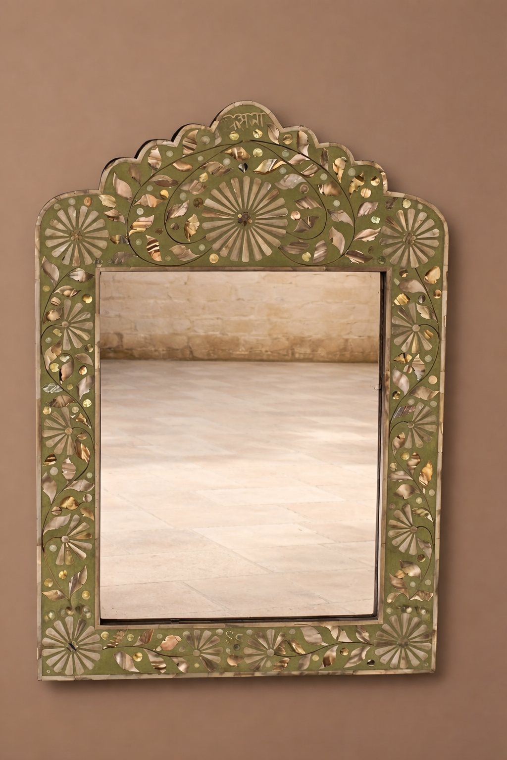 Luminous Pearl Mother of Pearl Inlay Wall Mirror