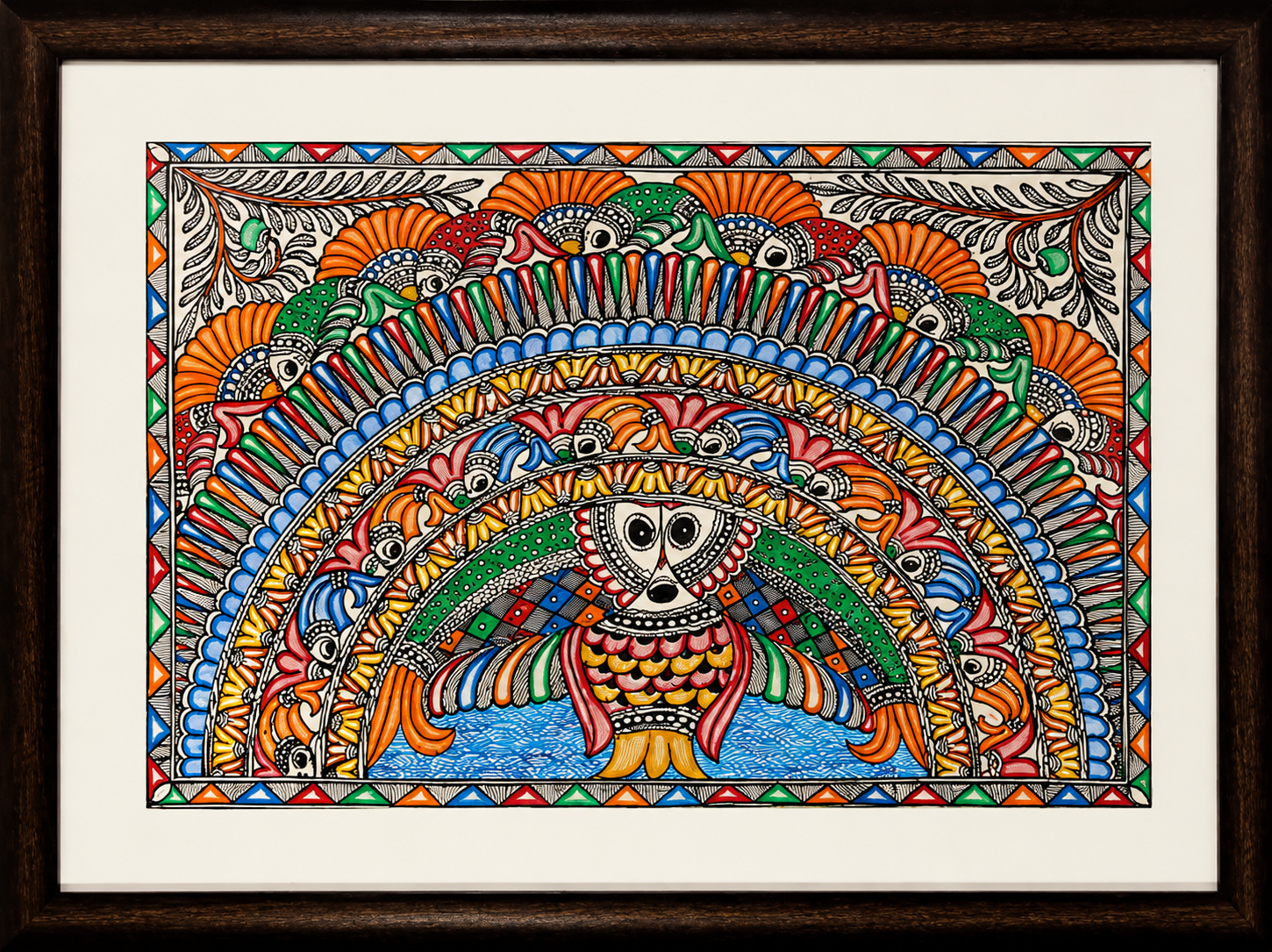 Rhythm of Abundance: Fishes - Madhubani Painting