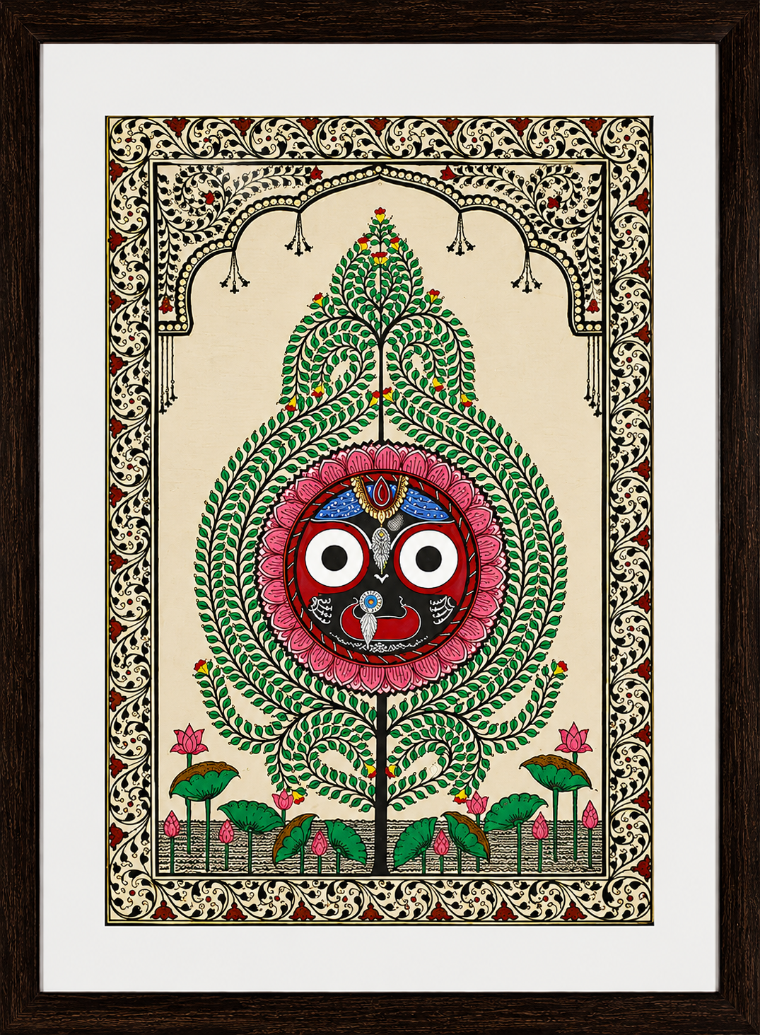 Sacred Continuum: Tree of Life Jagannatha – Orissa Pattachitra Painting