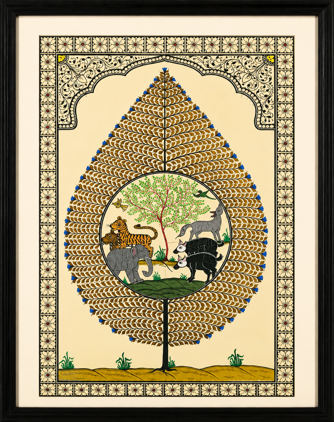 Sacred Continuum: Tree of Life – Orissa Pattachitra Painting