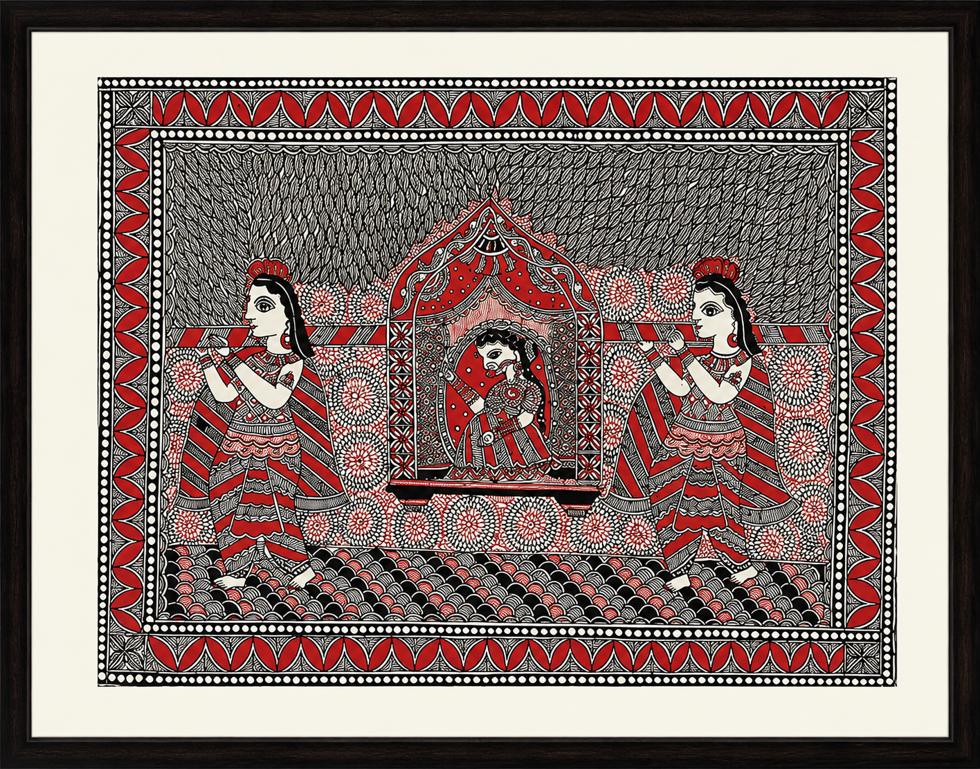 Sacred Journey: The Bridal Procession - Madhubani Painting