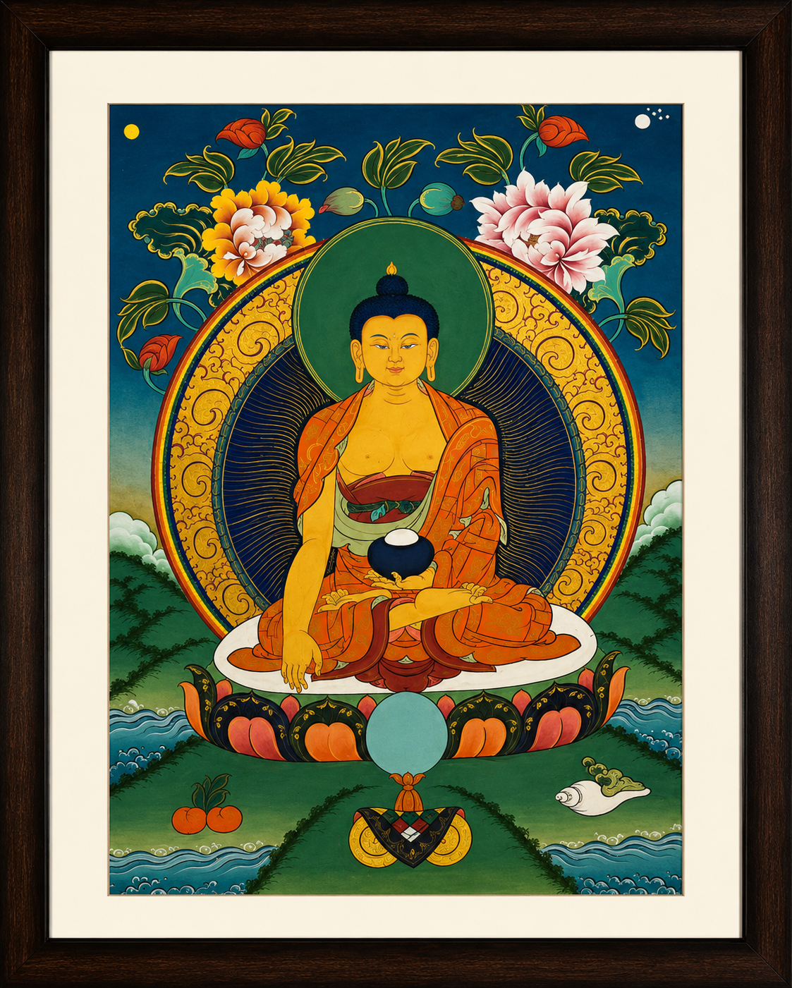 Shakyamuni in Enlightenment – Ladakh Thangka Painting