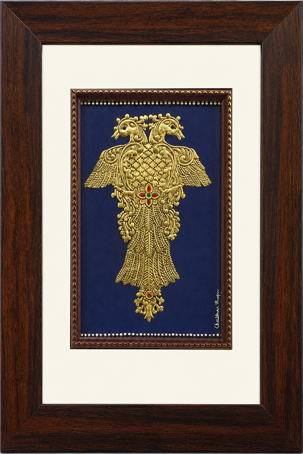 Gandaberunda – Mysore Painting (22KT Gold Leaf)
