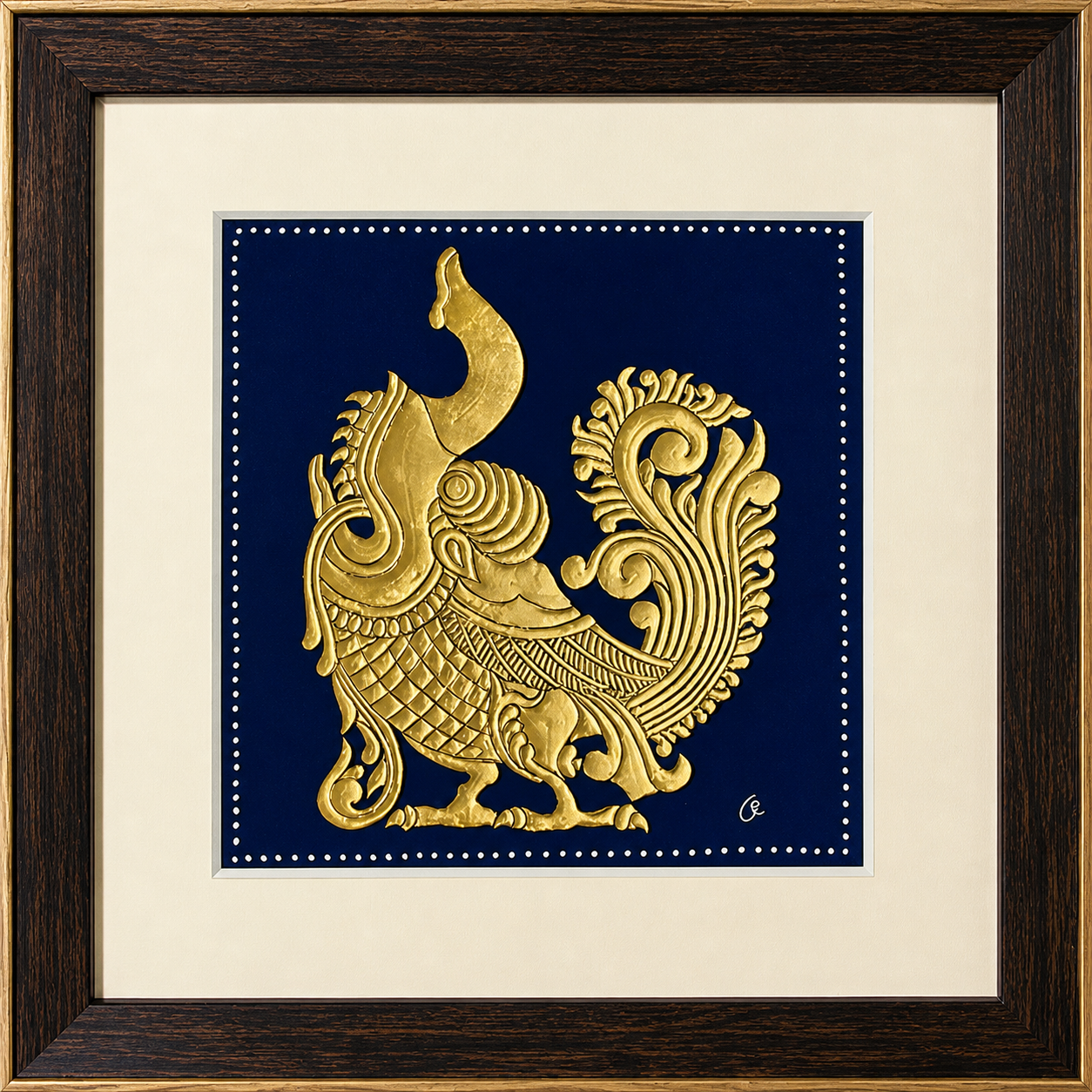 Yalli Pakshi - Mysore Painting (22KT Gold Leaf)