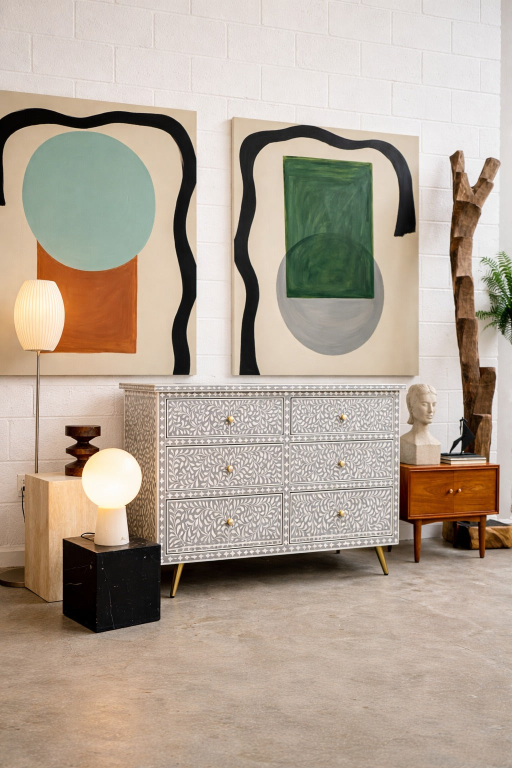 Desert Mosaic Bone Inlay Dresser