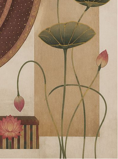 Handpainted – “Shrinathji in Earth Bloom”: Contemporary Heritage Painting