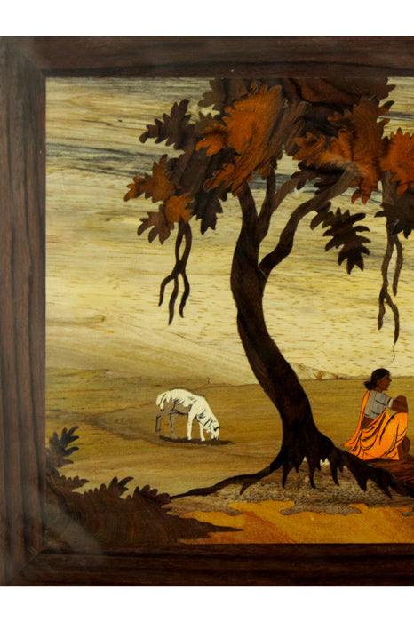 Mysore Rosewood Inlay – Goat Grazing Theme