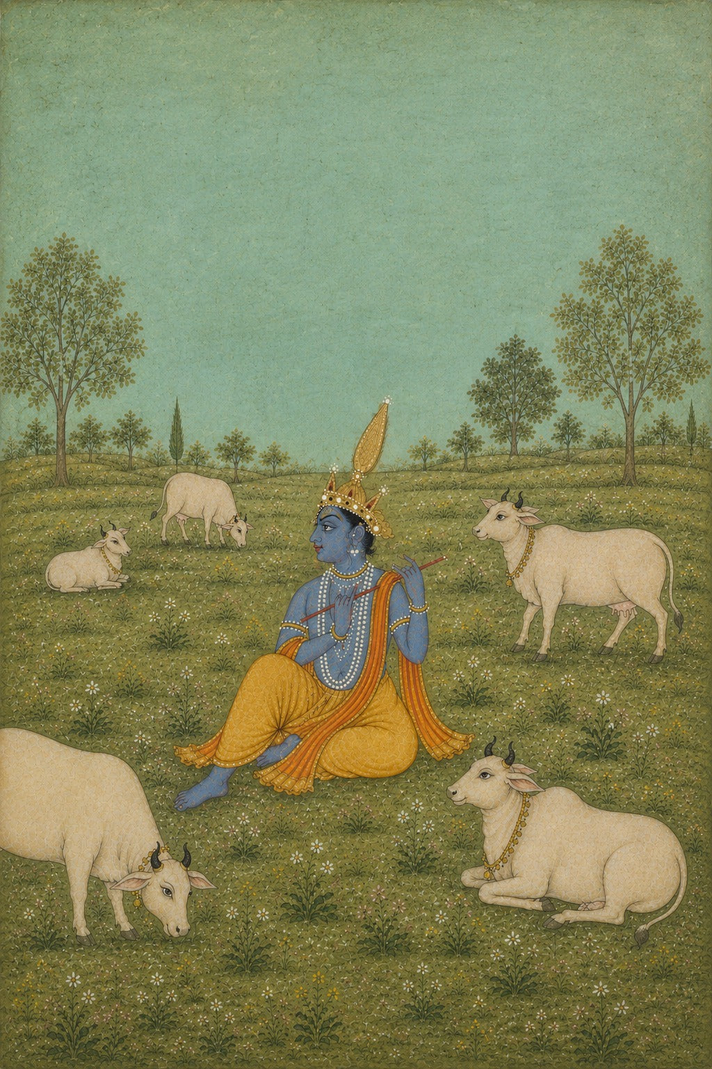 Pichwai – “Gopal in the Meadows of Braj”: Pastoral Krishna Painting