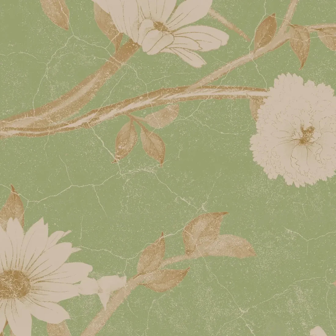 Spring Reverie: “Mint Blossom” Wallpaper