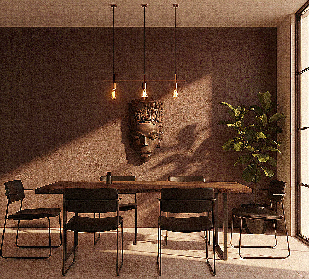 Kushmandi Wooden Gomira Tribal Face Mask – Handcrafted Ritual Wall Art (12 Inches)