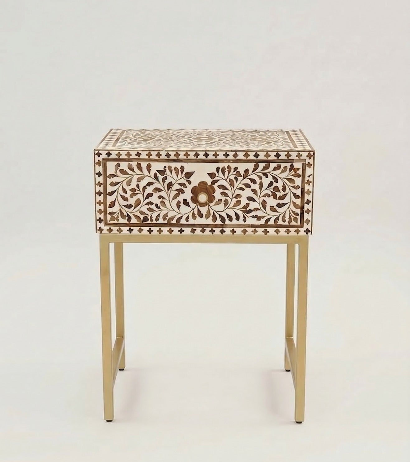 Petal Bone Inlay Console Table