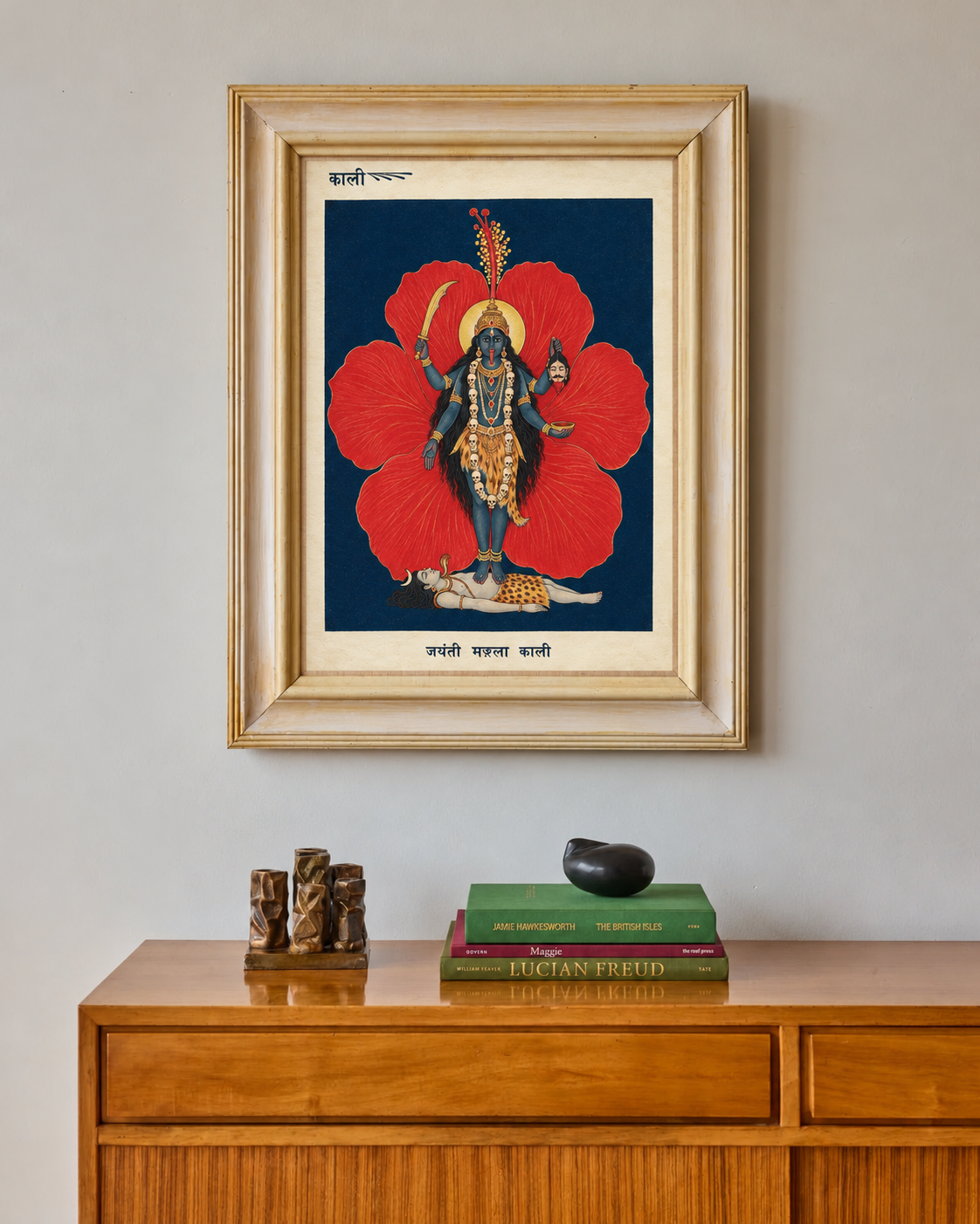 Art Print – “Jayanti Mangala”: Goddess Kali on the Crimson Hibiscus