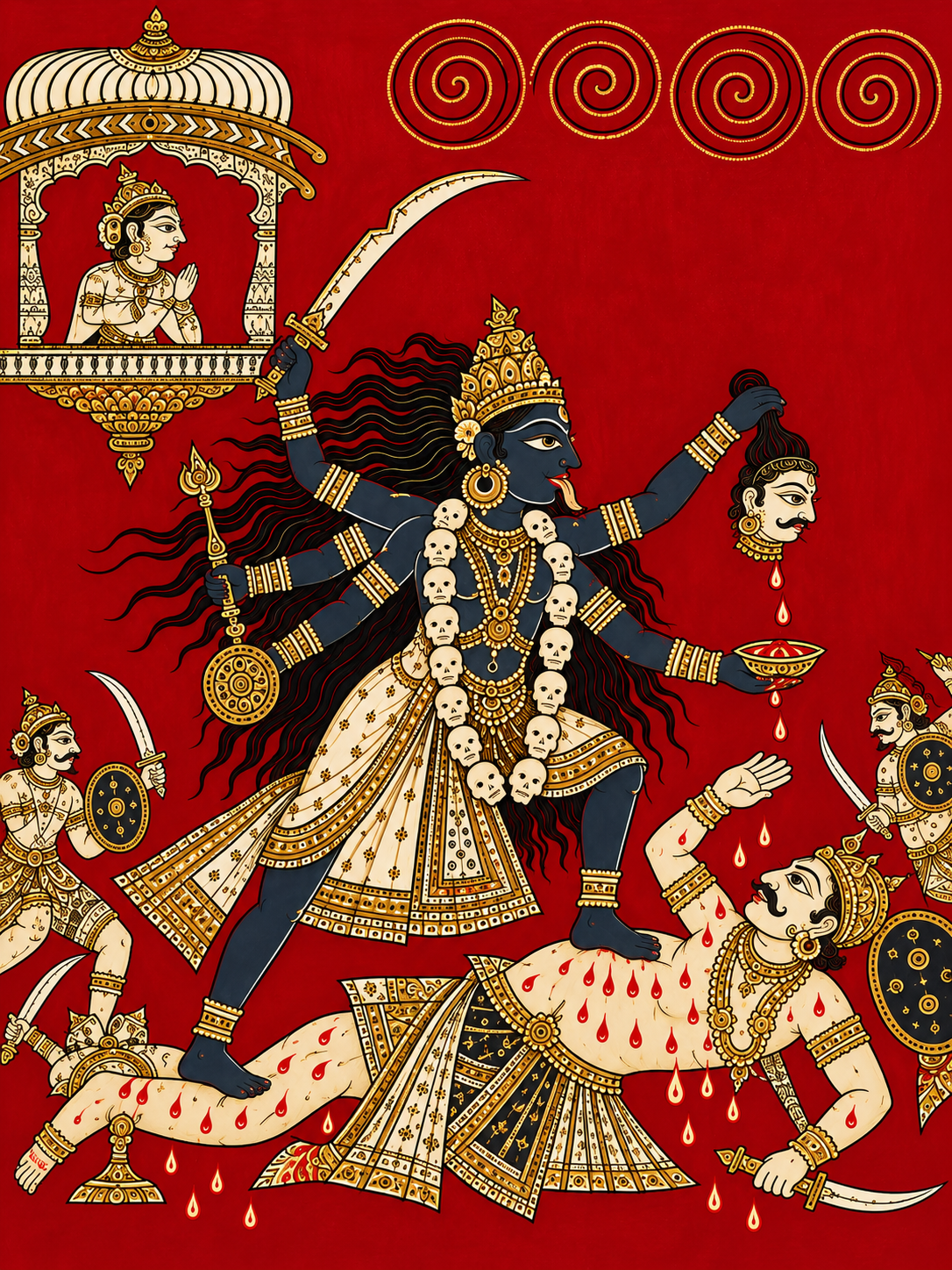 Art Print – “Raktabija Vadh”: Goddess Kali Triumphant over Raktabija