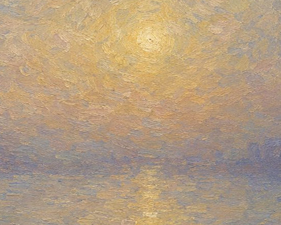 Krishna at Dawn: A Symphony of Light and Devotion Print