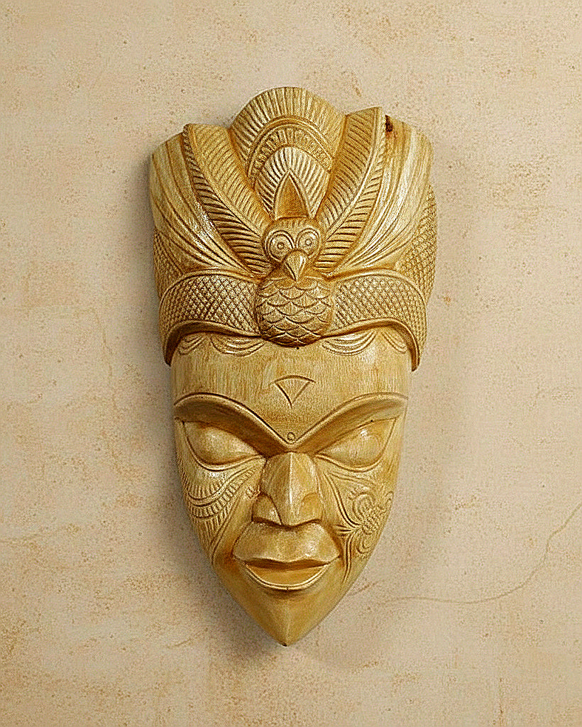 Kushmandi Wooden Mask – Tribal King (15 Inches)