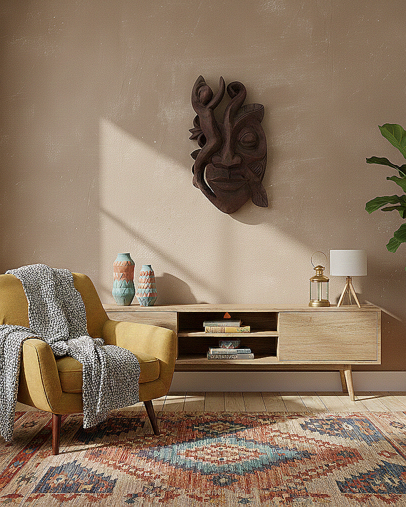 Kushmandi Wooden Mask – Gomira Tribal Face Mask (14 Inches)