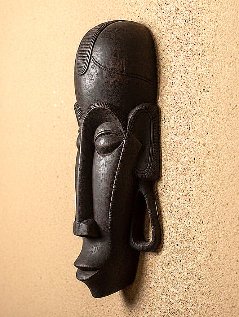 Regal Presence: Kushmandi Tribal King Wooden Mask