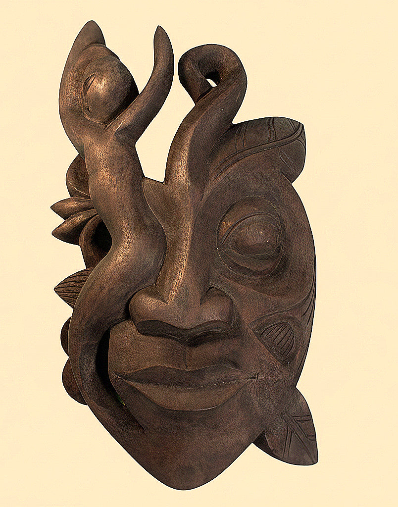 Kushmandi Wooden Mask – Gomira Tribal Face Mask (14 Inches)