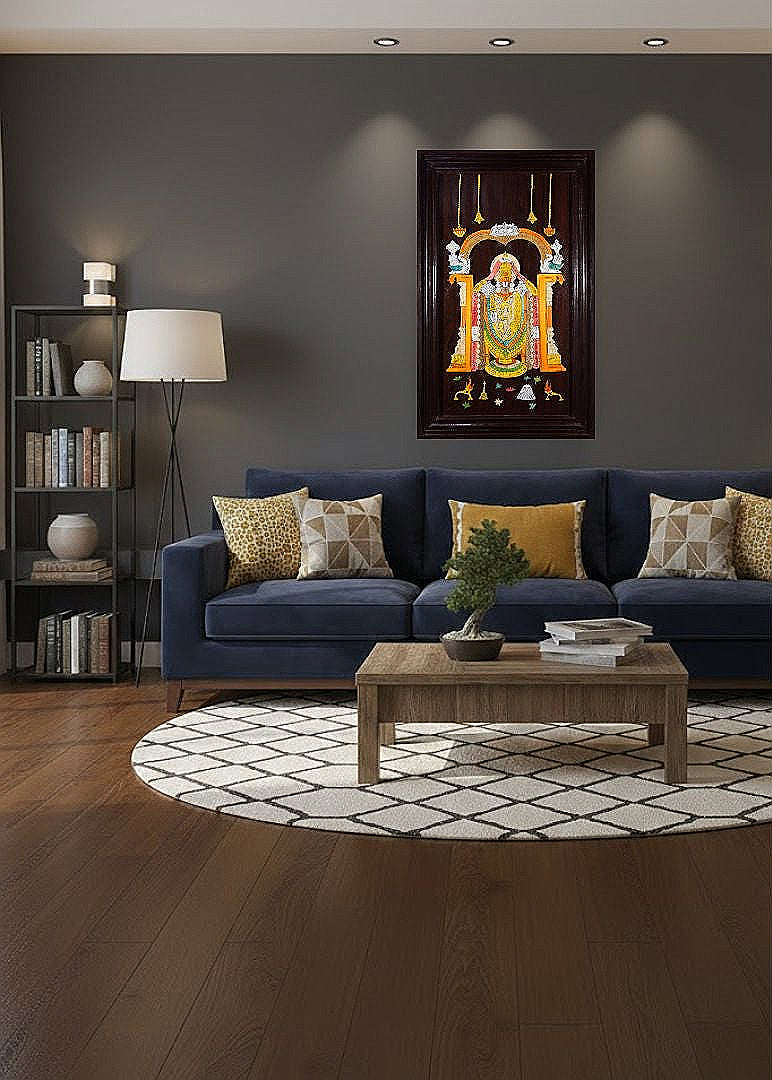 Mysore Rosewood Inlay – Lord Venkateshwara (3D Style)