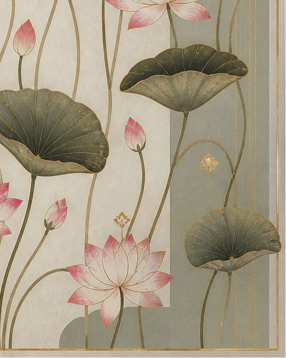 Handpainted – “Kamal Talai”: The Sacred Bloom of Enlightenment