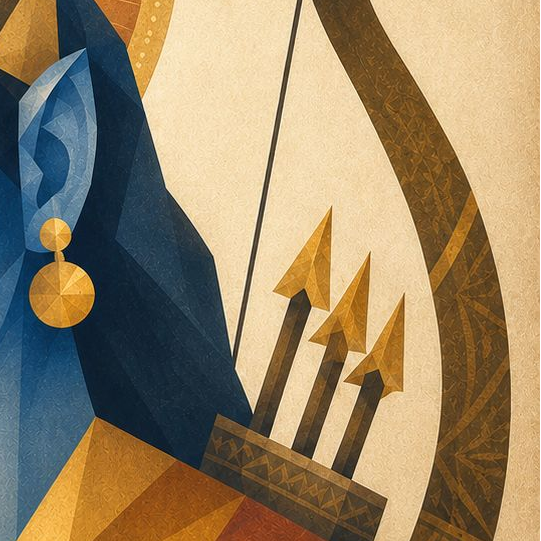 Pichwai – “Maryada Pratibimb”: Cubist Portrait of Lord Rama