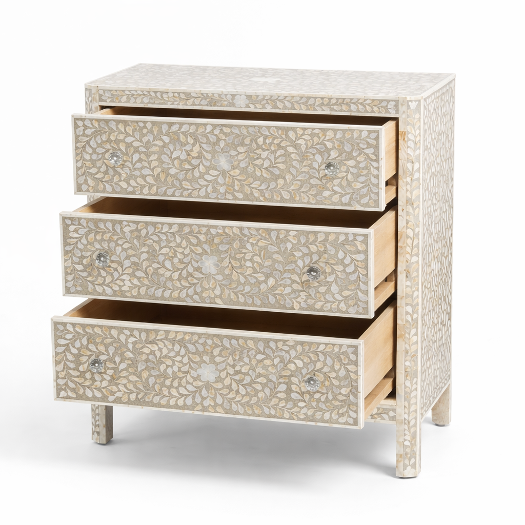 Moonvine Floral Bone Inlay Chest
