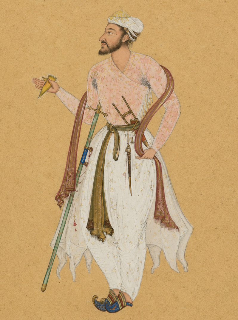 A Mughal Courtier Canvas Cloth Print, c.1575