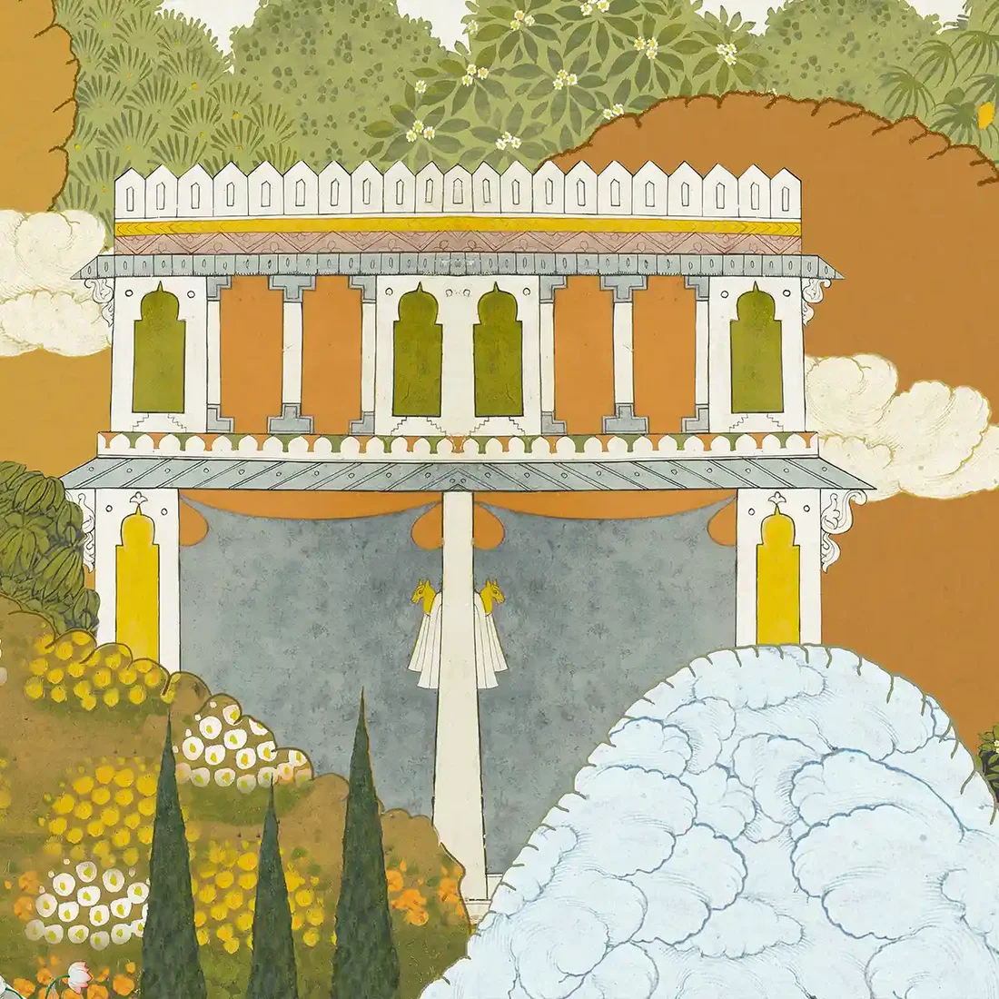 Golden Safar: “Lore of Persian Town” Wallpaper