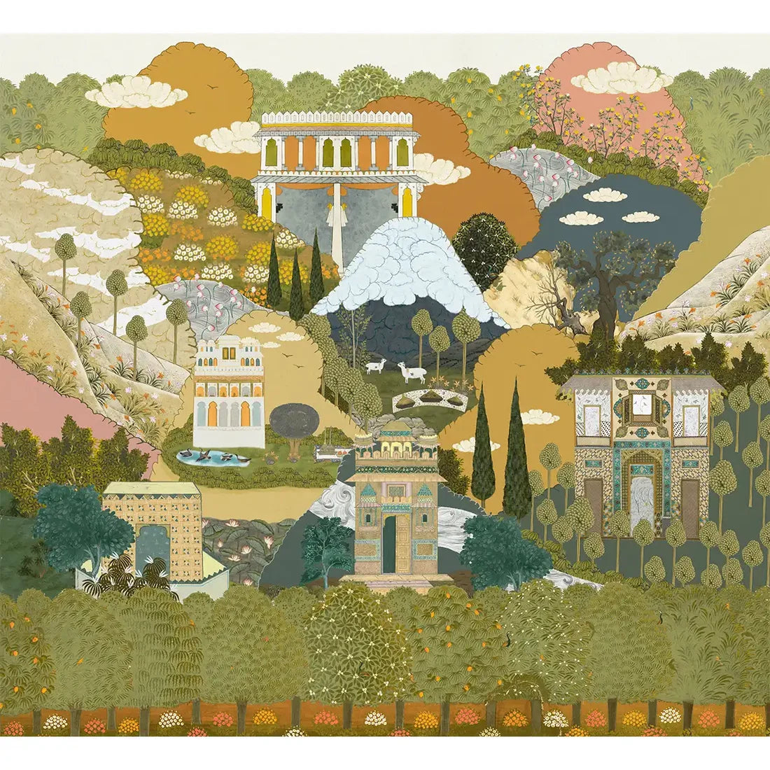 Golden Safar: “Lore of Persian Town” Wallpaper
