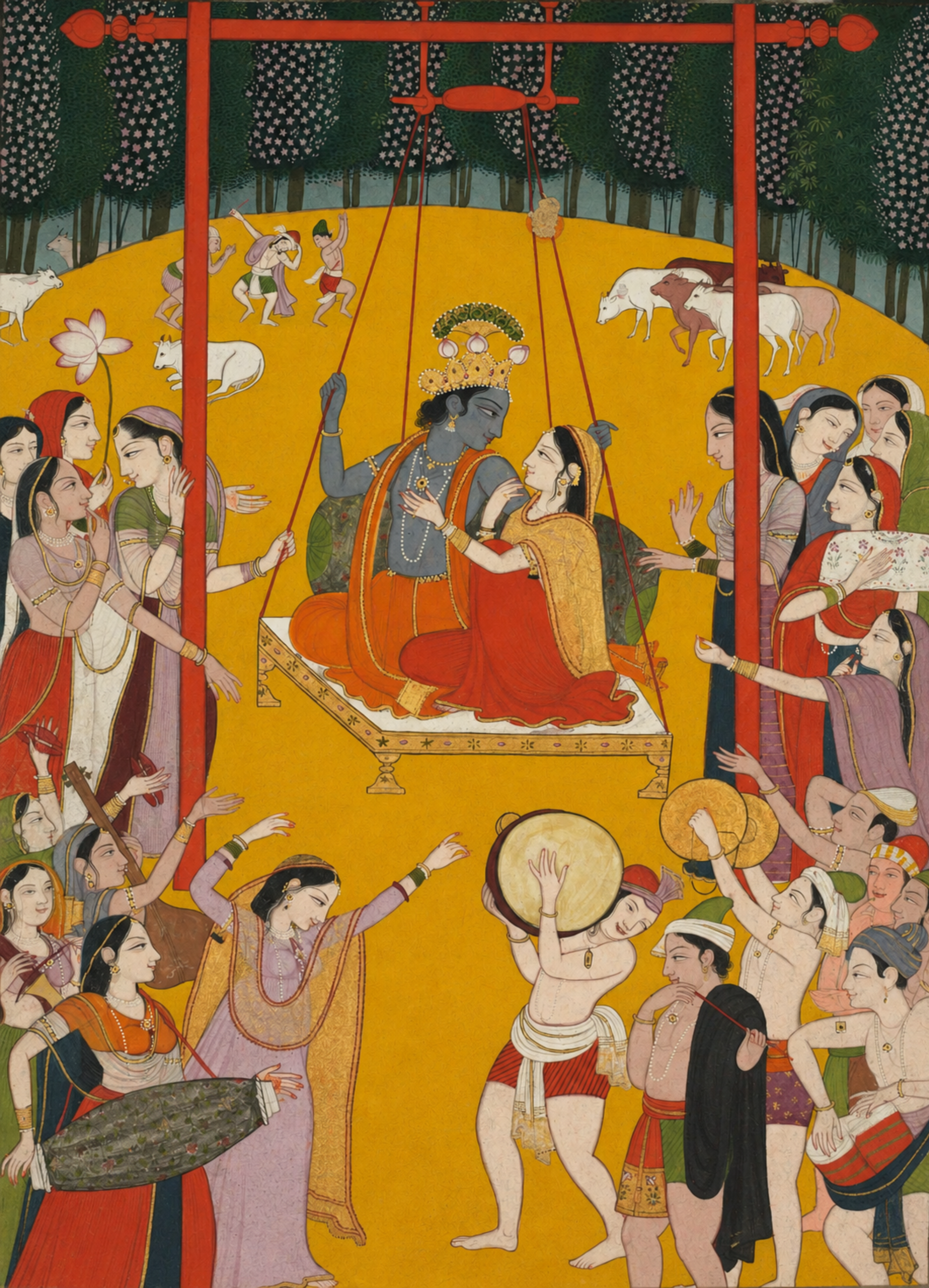 'Hindola Raga' Canvas Cloth Print, c.1795