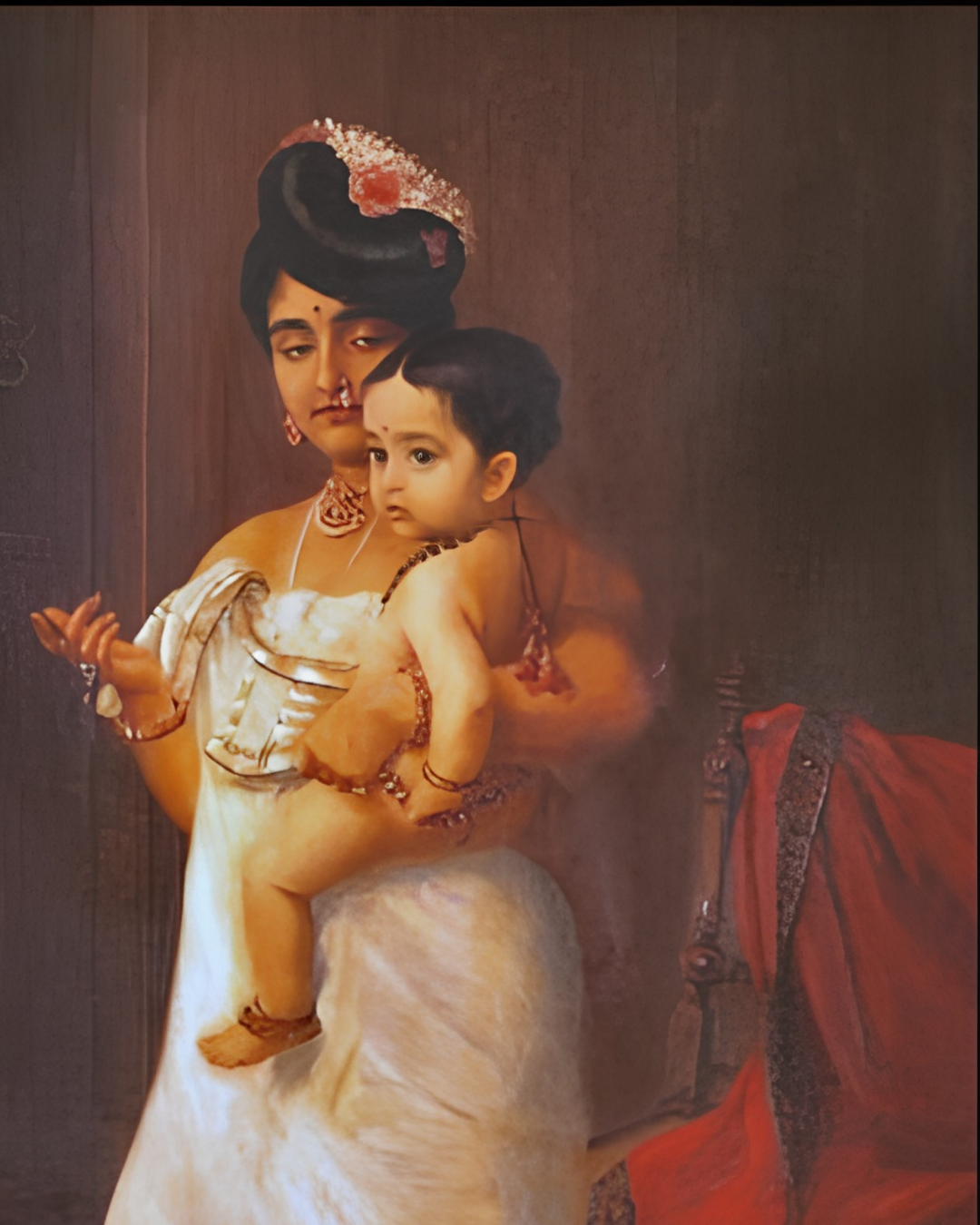 Raja Ravi Varma – "There Comes Papa" (1893): A Portrait of Domestic Affection