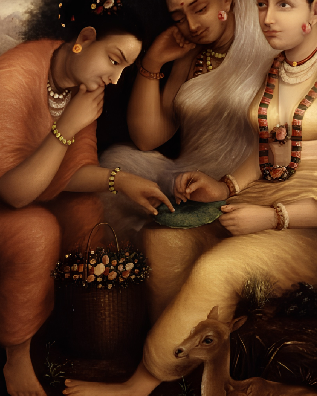 Raja Ravi Varma – "Shakuntala Patralekhana" (1876): A Love Letter Etched on a Lotus Leaf