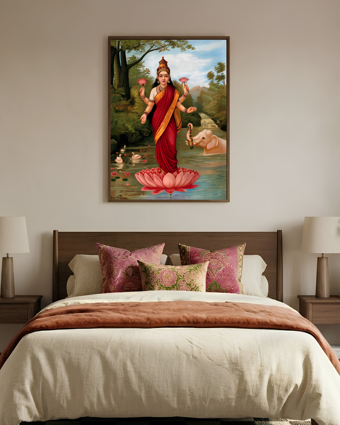Raja Ravi Varma – "Lakshmi" (1896): The Eternal Goddess of Prosperity and Grace