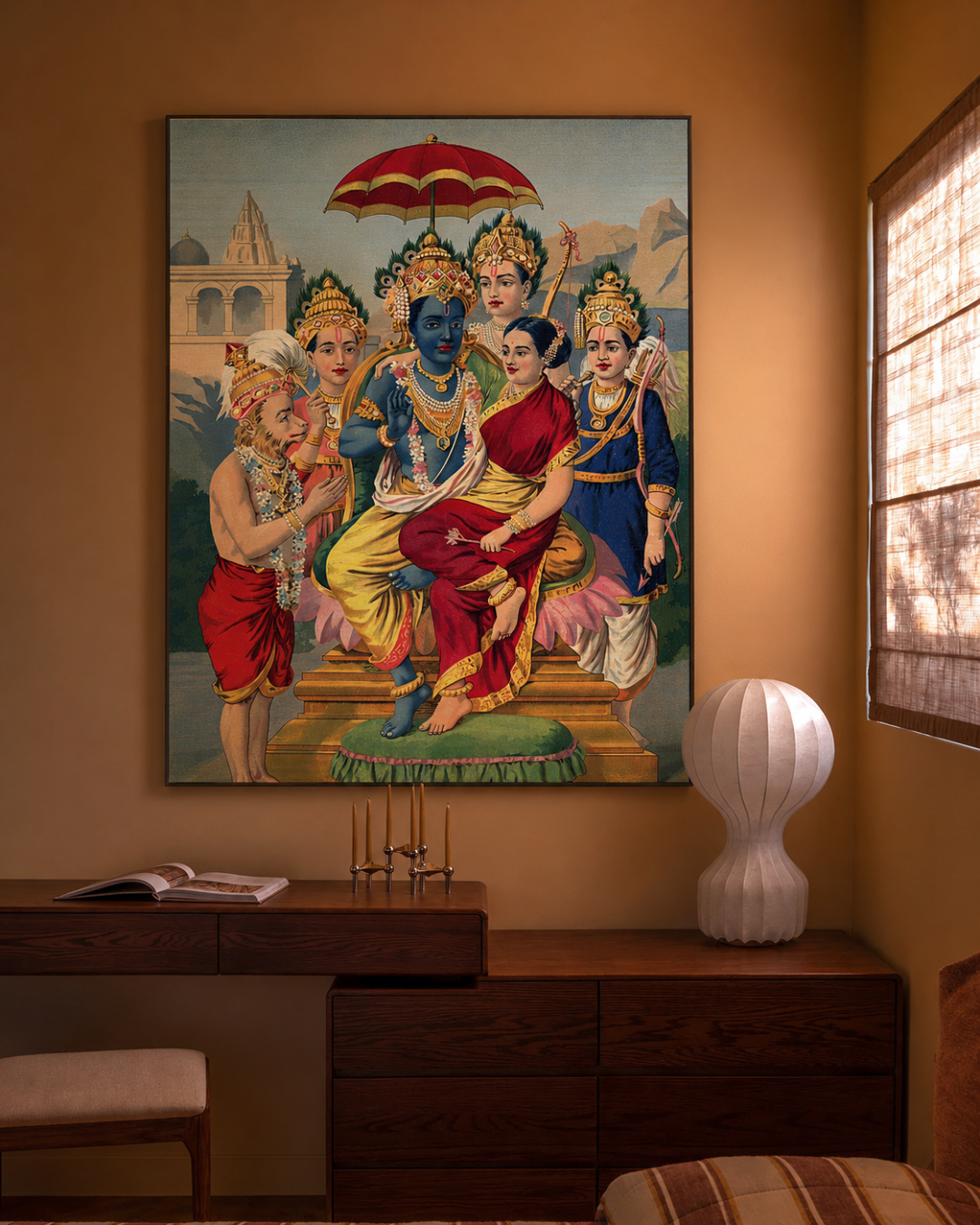 Raja Ravi Varma – "Ramapanchayan": The Divine Court of Ayodhya