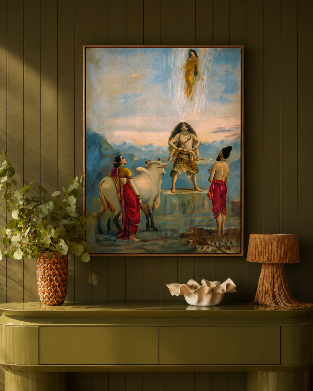 Raja Ravi Varma – "Ganga Avataran" (Descent of Ganga): The Celestial River's Journey to Earth