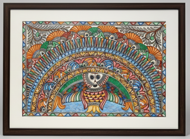 Rhythm of Abundance: Fishes - Madhubani Painting
