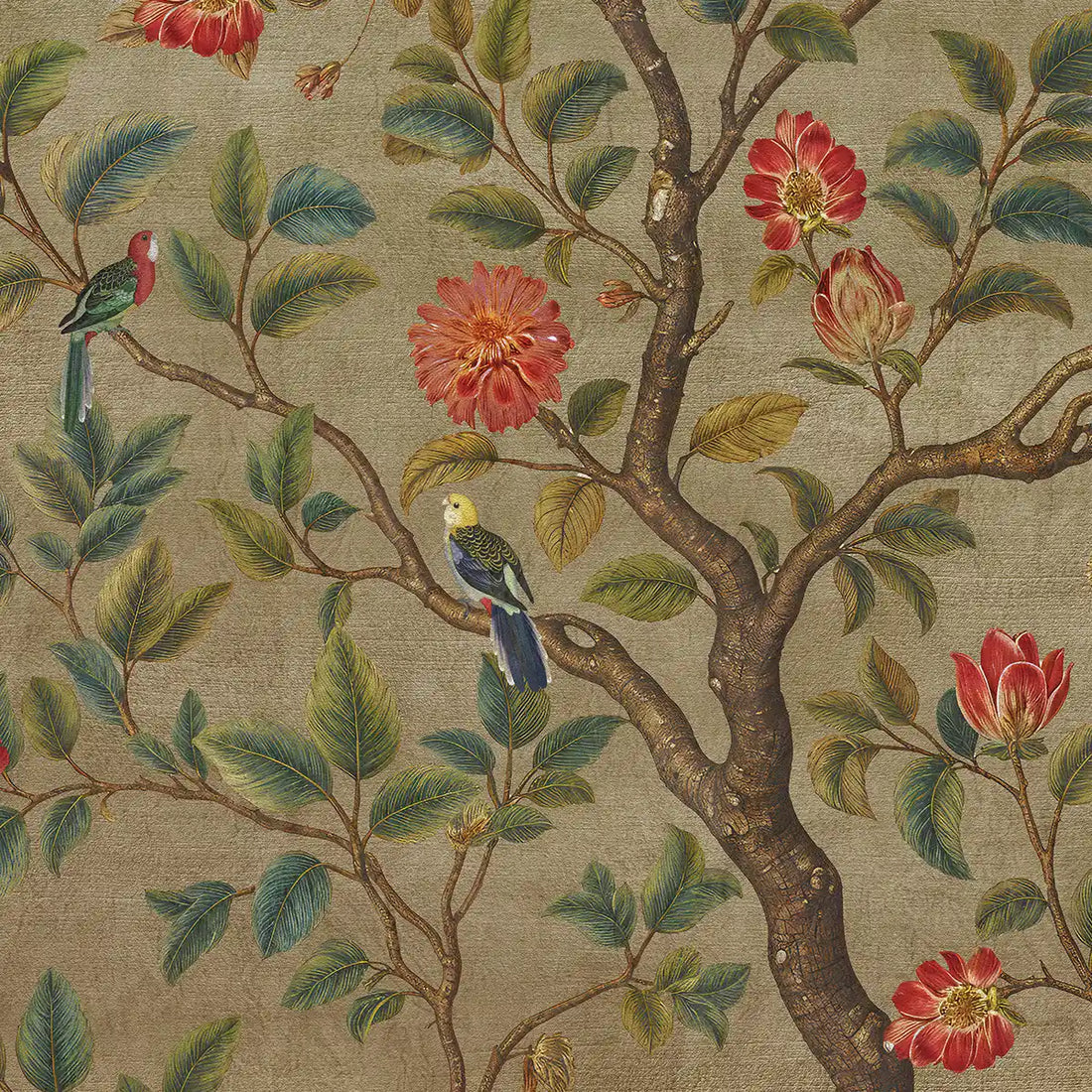 Garden Reverie: “Royal Garden Chinoiserie” Wallpaper