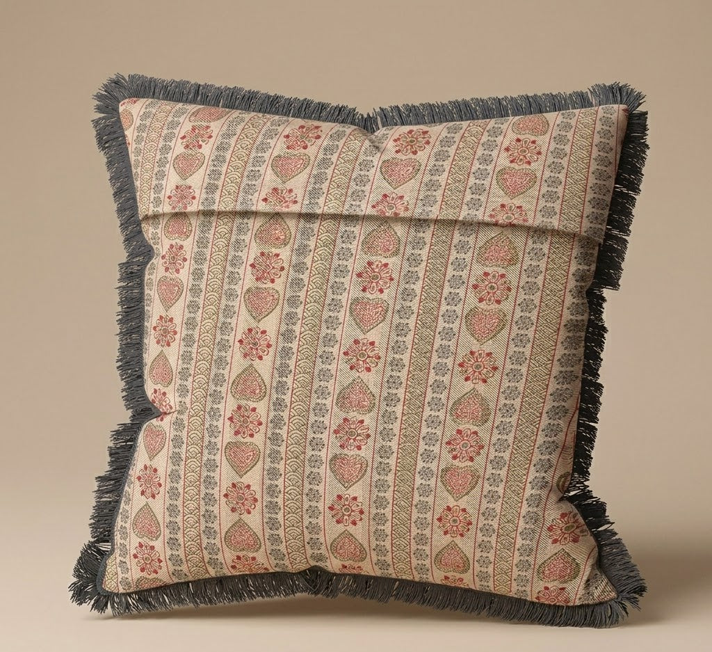 Sarangi Rhythm Fringe Cushion Covers – Set of Two