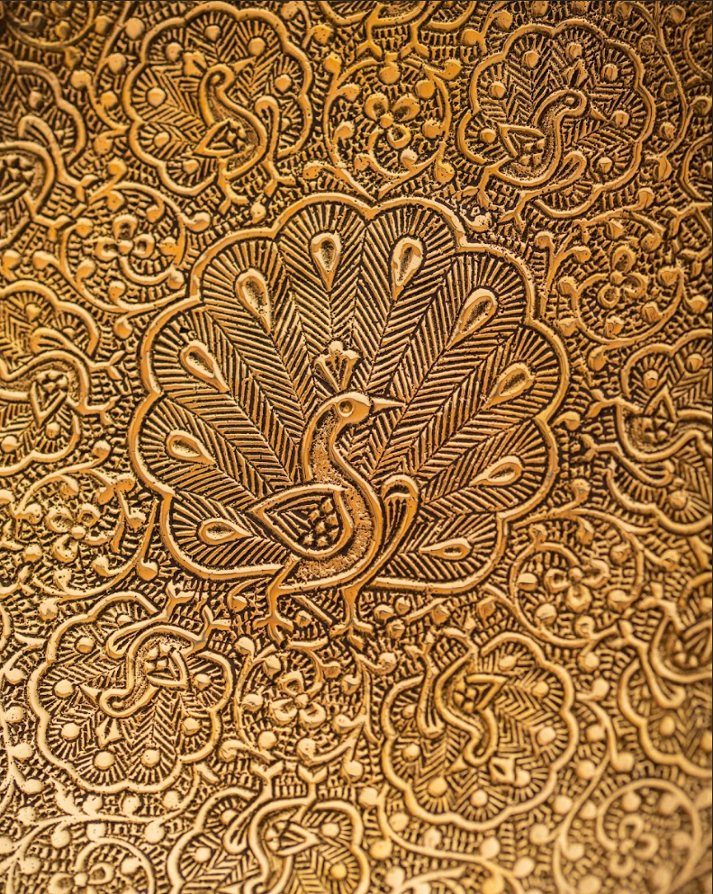Ornate Fruit Bowl in Brass