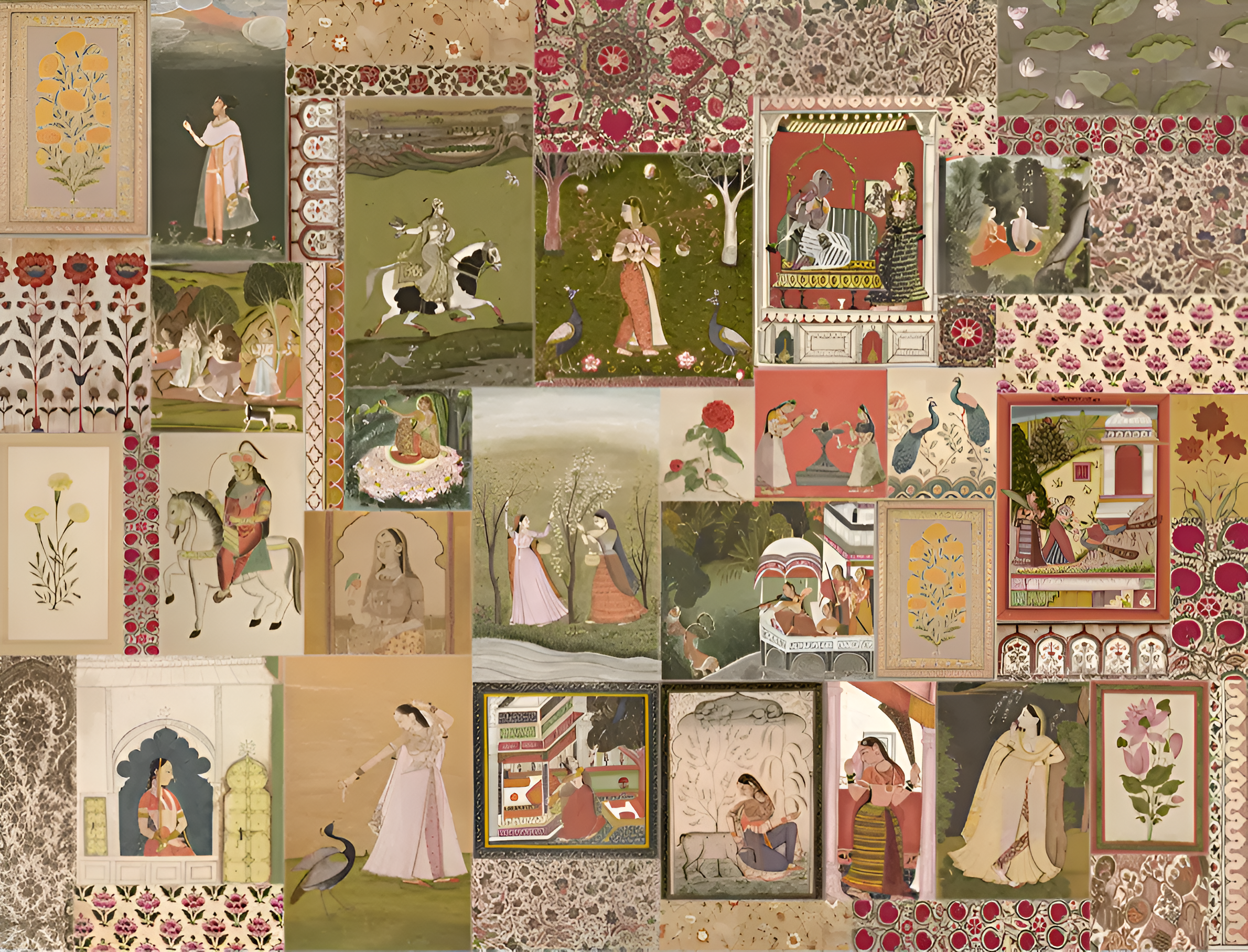 Royal heritage indian art wallpaper - customized Rajasthani wallpaper 