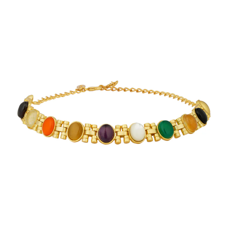 Power Moves Navratna Choker Necklace