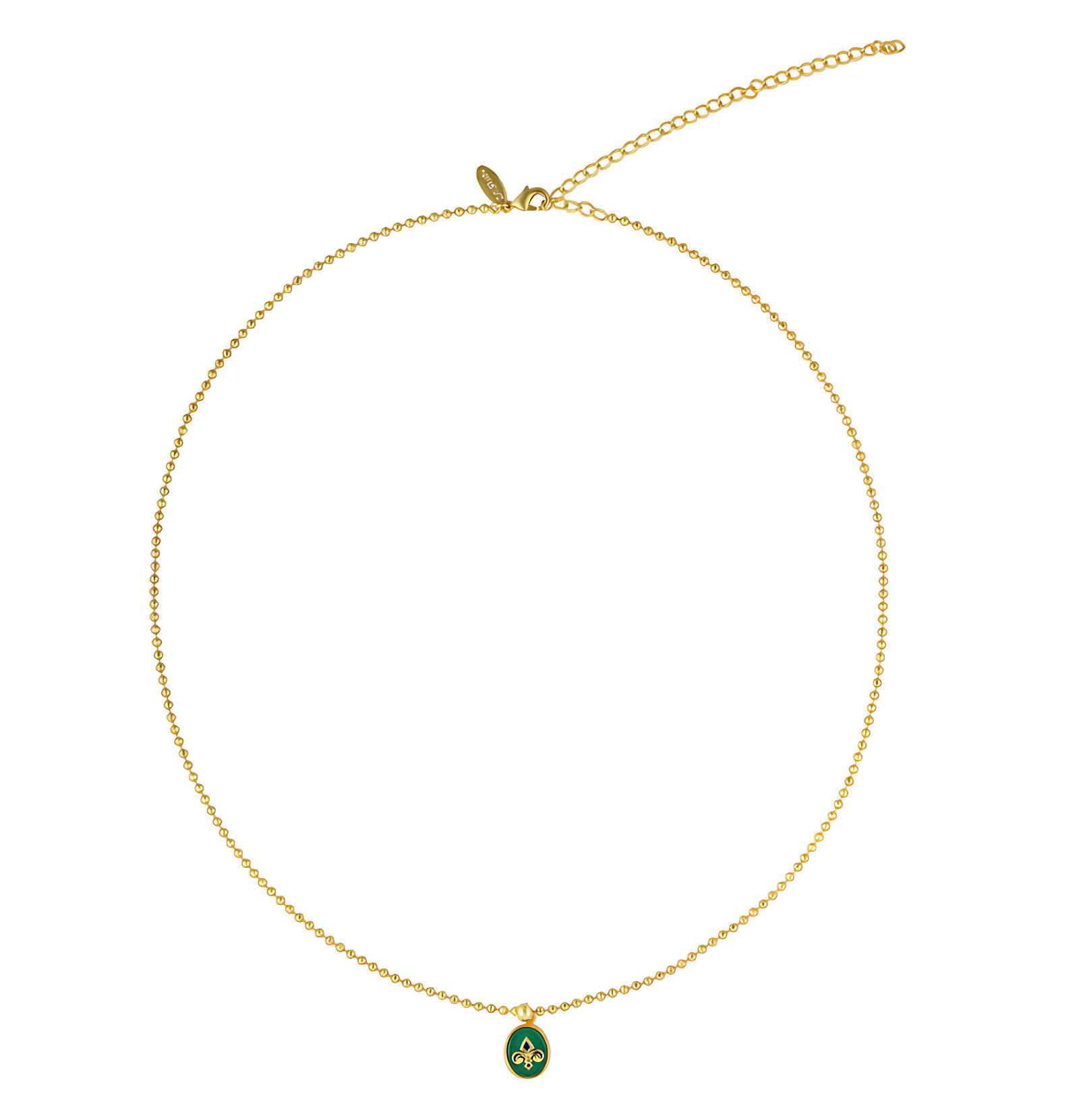 In Her Footsteps Green Onyx Pendant Necklace